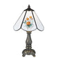 Meyda Lighting Rose Bouquet 12" Mini Table Lamp Base With White Shade Glass