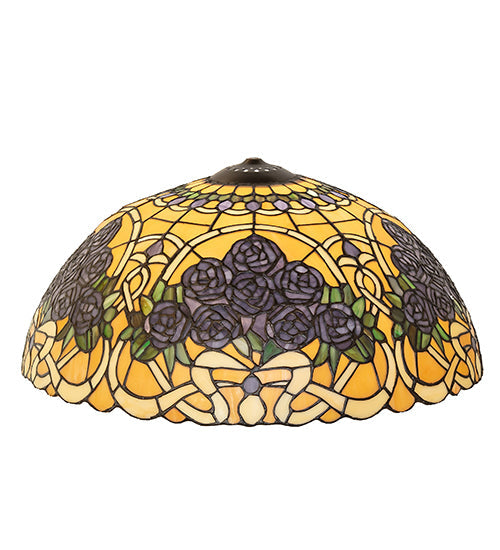 Meyda Lighting Rose Bouquet 22" Multi-Colored Stained Shade Glass
