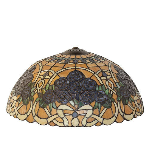 Meyda Lighting Rose Bouquet 22" Multi-Colored Stained Shade Glass