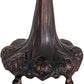 Meyda Lighting Rose Bouquet 31" 3-Light Mahogany Bronze Table Lamp With Multi-Colored Stained Shade Glass