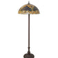Meyda Lighting Rose Bouquet 62" 3-Light Mahogany Bronze Floor Lamp With Multi-Colored Shade Glass