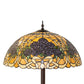Meyda Lighting Rose Bouquet 62" 3-Light Mahogany Bronze Floor Lamp With Multi-Colored Shade Glass