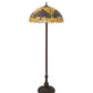 Meyda Lighting Rose Bouquet 62" 3-Light Mahogany Bronze Floor Lamp With Multi-Colored Shade Glass