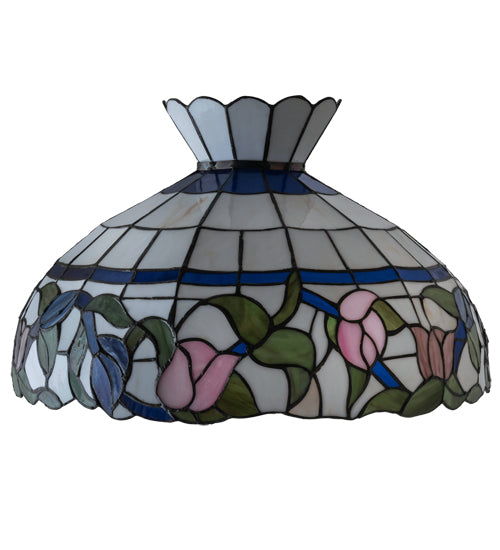 Meyda Lighting Rose Vine 20" Multi-Colored Shade Glass