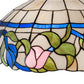 Meyda Lighting Rose Vine 20" Multi-Colored Shade Glass