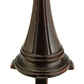 Meyda Lighting Rose Vine 25" 2-Light Mahogany Bronze Table Lamp With Multi-Colored Shade Glass