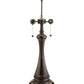 Meyda Lighting Rose Vine 25" 2-Light Mahogany Bronze Table Lamp With Multi-Colored Shade Glass