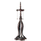 Meyda Lighting Rose Vine 31" 3-Light Mahogany Bronze Table Lamp With Multi-Colored Shade Glass