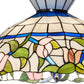 Meyda Lighting Rose Vine 31255 20" 3-Light Mahogany Bronze Pendant Light With Multi-Colored Shade Glass