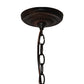 Meyda Lighting Rose Vine 31255 20" 3-Light Mahogany Bronze Pendant Light With Multi-Colored Shade Glass