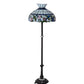 Meyda Lighting Rose Vine 62" 3-Light Mahogany Bronze Floor Lamp With Multi-Colored Shade Glass