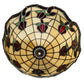 Meyda Lighting Roseborder 12" Multi-Colored Shade Glass