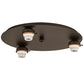 Meyda Lighting Roseborder 20" 3-Light Oil Rubbed Bronze Flush Mount Light With Multi-Colored Shade Glass