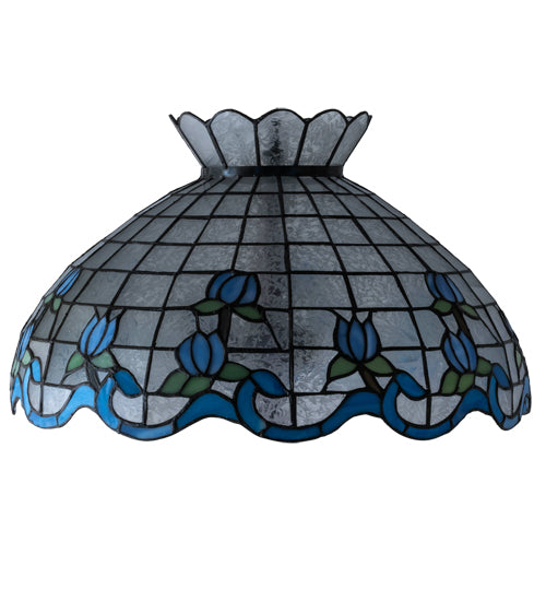 Meyda Lighting Roseborder 20" Multi-Colored Shade Glass