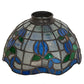 Meyda Lighting Roseborder 22202 7" Multi-Colored Shade Glass