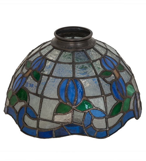 Meyda Lighting Roseborder 22202 7" Multi-Colored Shade Glass