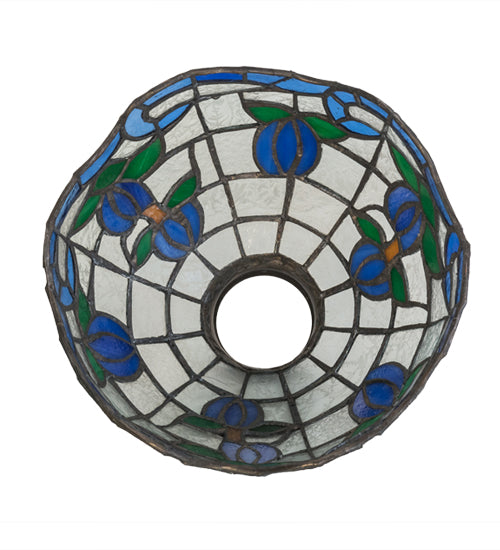 Meyda Lighting Roseborder 22202 7" Multi-Colored Shade Glass