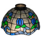 Meyda Lighting Roseborder 22202 7" Multi-Colored Shade Glass