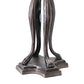 Meyda Lighting Roseborder 228799 32" 3-Light Mahogany Bronze Table Lamp With Multi-Colored Shade Glass