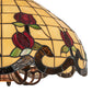 Meyda Lighting Roseborder 23" 9-Light Mahogany Bronze Pendant Light With Multi-Colored Shade Glass