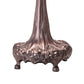 Meyda Lighting Roseborder 230474 33" 3-Light Mahogany Bronze Table Lamp With Multi-Colored Shade Glass