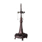 Meyda Lighting Roseborder 230474 33" 3-Light Mahogany Bronze Table Lamp With Multi-Colored Shade Glass