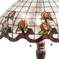 Meyda Lighting Roseborder 230639 33" 3-Light Mahogany Bronze Table Lamp With Multi-Colored Shade Glass