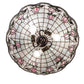 Meyda Lighting Roseborder 232764 20" 3-Light Mahogany Bronze Pendant Light With Multi-Colored Shade Glass