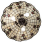 Meyda Lighting Roseborder 232767 20" 3-Light Mahogany Bronze Pendant Light With Multi-Colored Shade Glass