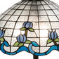 Meyda Lighting Roseborder 232793 26" 3-Light Mahogany Bronze Table Lamp With Multi-Colored Shade Glass