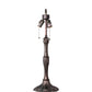 Meyda Lighting Roseborder 232793 26" 3-Light Mahogany Bronze Table Lamp With Multi-Colored Shade Glass
