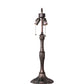 Meyda Lighting Roseborder 232794 26" 3-Light Mahogany Bronze Table Lamp With Multi-Colored Shade Glass