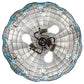 Meyda Lighting Roseborder 26918 20" 3-Light Mahogany Bronze Pendant Light With Multi-Colored Shade Glass