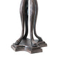 Meyda Lighting Roseborder 31" 3-Light Mahogany Bronze Table Lamp With Multi-Colored Shade Glass