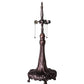 Meyda Lighting Roseborder 33" 3-Light Mahogany Bronze Table Lamp With Multi-Colored Shade Glass