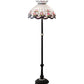 Meyda Lighting Roseborder 37715 62" 3-Light Mahogany Bronze Floor Lamp With Multi-Colored Shade Glass
