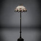 Meyda Lighting Roseborder 37715 62" 3-Light Mahogany Bronze Floor Lamp With Multi-Colored Shade Glass