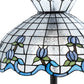 Meyda Lighting Roseborder 62" 3-Light Mahogany Bronze Floor Lamp With Blue & Clear Shade Glass