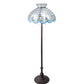 Meyda Lighting Roseborder 62" 3-Light Mahogany Bronze Floor Lamp With Stained Shade Glass