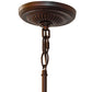 Meyda Lighting Roseborder 7" Antique Mini Pendant Light With Multi-Colored Stained Shade Glass
