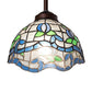 Meyda Lighting Roseborder 7" Antique Mini Pendant Light With Multi-Colored Stained Shade Glass