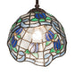 Meyda Lighting Roseborder 7" Mahogany Bronze Mini Pendant Light With Stained Shade Glass