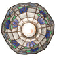 Meyda Lighting Roseborder 7" Mahogany Bronze Mini Pendant Light With Stained Shade Glass