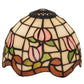 Meyda Lighting Roseborder 7" Multi-Colored Shade Glass