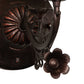 Meyda Lighting Roseborder 8" Mahogany Bronze Wall Sconce With Multi-Colored Shade Glass