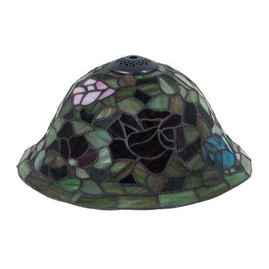 Meyda Lighting Rosebush 12" Multi-Colored Shade Glass