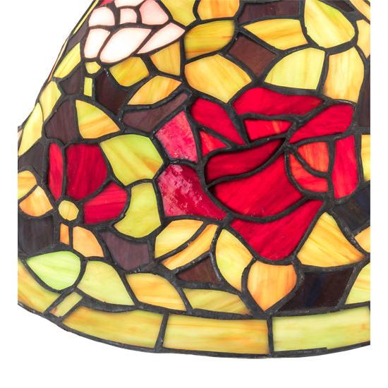 Meyda Lighting Rosebush 12" Multi-Colored Shade Glass