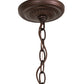 Meyda Lighting Rosebush 16" 2-Light Mahogany Bronze Inverted Pendant Light With Multi-Colored Stained Shade Glass