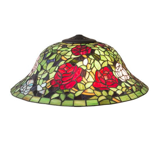 Meyda Lighting Rosebush 20" Multi-Colored Shade Glass