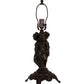 Meyda Lighting Rosebush 22" Mahogany Bronze Table Lamp With Multi-Colored Stained Shade Glass